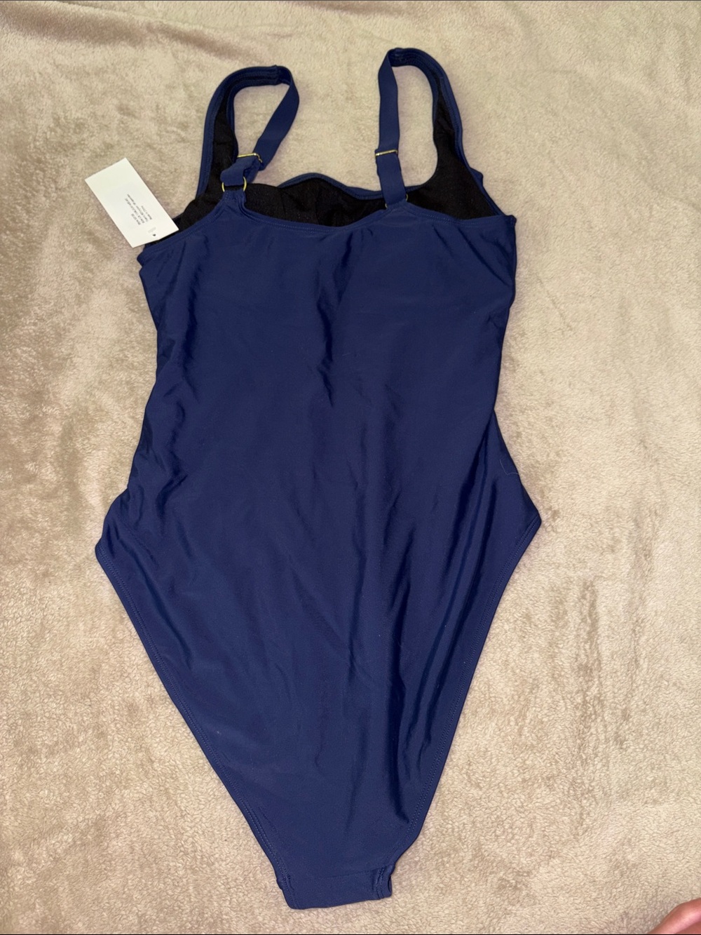 Navy Square-Neck Ruched One-Piece Swimsuit - Women Swim - Picture 3 of 6